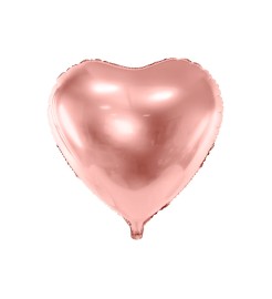 Party Deco Fóliový balón Srdce rose gold