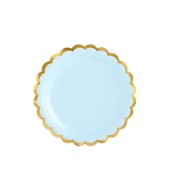 Party Deco Modrý tanier - zlatý okraj - cena, porovnanie