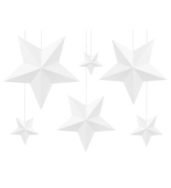 Party Deco Dekorácia - hviezdy biele