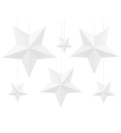 Party Deco Dekorácia - hviezdy biele - cena, porovnanie