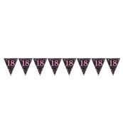 Amscan Banner trojuholníky 18 Luxusná oslava - ružový - cena, porovnanie