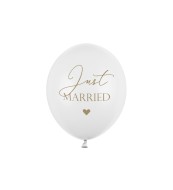 Party Deco Biele balóny - Just Married - cena, porovnanie