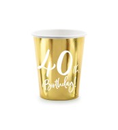 Party Deco Zlaté poháre na 40. narodeniny - cena, porovnanie