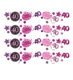 Amscan Konfety 40 Luxusná oslava - ružové