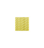 Party Deco Slamky papierové s bodkami - žlté - cena, porovnanie