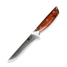 Dellinger Rose-Wood Damascus Boning 6"