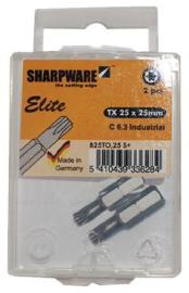 Sharpware Uťahovací bit TORX, C6.3 (2 ks)