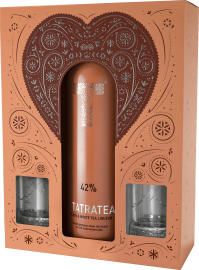 Tatratea Peach & White + 2 poháre 0,7l