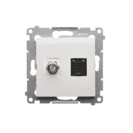 Kontakt Simon Zásuvka SAT "F" + RJ45 54 premium modul