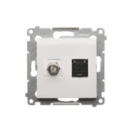 Kontakt Simon Zásuvka SAT "F" + RJ45 54 premium modul - cena, porovnanie