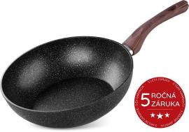 MagicHome Wok Black Marble Line 28cm