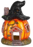 MagicHome Jesenná dekorácia do záhrady Tekvica, domček, s čiernym klobúkom - cena, porovnanie