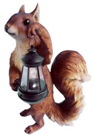 MagicHome Záhradná dekorácia  Gecco, Veverička s lampášikom