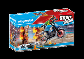 Playmobil Stuntshow 70553 Kaskadérska show Motorka s ohnivou stenou