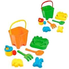 Addo Hračky na piesok - set hračiek vo vedierku 6ks