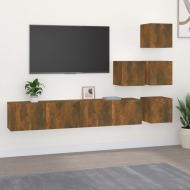 vidaXL Nástenná TV skrinka dymový dub spracované drevo - cena, porovnanie