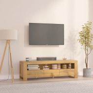 vidaXL TV skrinka 110x30x35 cm tíkový masív - cena, porovnanie