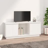 vidaXL TV skrinka biela 110,5x35x44 cm masívna borovica - cena, porovnanie
