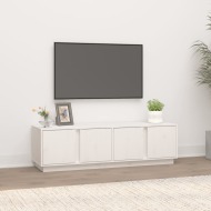 vidaXL TV skrinka biela 140x40x40 cm masívna borovica - cena, porovnanie