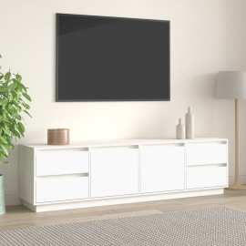 vidaXL TV skrinka biela 176x37x47,5 cm masívna borovica