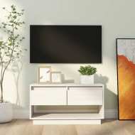 vidaXL TV skrinka biela 74x34x40 cm masívna borovica - cena, porovnanie