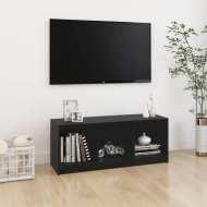 vidaXL TV skrinka čierna 104x33x41 cm borovicový masív - cena, porovnanie