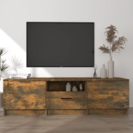 vidaXL TV skrinka dymový dub 140x35x40 cm spracované drevo - cena, porovnanie