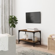 vidaXL TV skrinka hnedý dub 60x33x41 cm spracované drevo a oceľ - cena, porovnanie