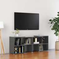 vidaXL TV skrinka, lesklá sivá 104x30x52 cm drevotrieska - cena, porovnanie