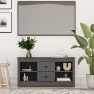 vidaXL TV skrinka sivá 103x36,5x52 cm masívna borovica - cena, porovnanie