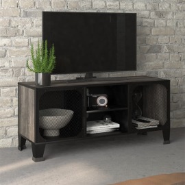 vidaXL TV skrinka sivá 105x36x47 cm kov a MDF