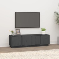 vidaXL TV skrinka sivá 140x40x40 cm masívna borovica - cena, porovnanie