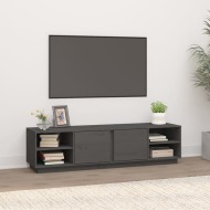 vidaXL TV skrinka sivá 156x40x40 cm masívna borovica - cena, porovnanie