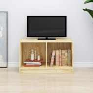 vidaXL TV skrinka sivá 70x33x42 cm masívne borovicové drevo - cena, porovnanie