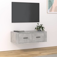 vidaXL Závesná TV skrinka betónová 80x36x25 cm spracované drevo - cena, porovnanie
