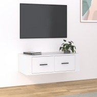 vidaXL Závesná TV skrinka biela 80x36x25 cm spracované drevo - cena, porovnanie