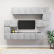 vidaXL 10-dielna súprava TV skriniek betónovo-sivá drevotrieska - cena, porovnanie