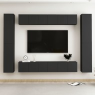 vidaXL 10-dielna súprava TV skriniek čierna drevotrieska - cena, porovnanie