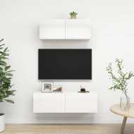 vidaXL 2-dielna sada TV skriniek lesklá biela drevotrieska - cena, porovnanie