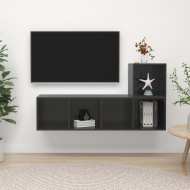 vidaXL 2-dielna súprava TV skriniek lesklá sivá drevotrieska - cena, porovnanie