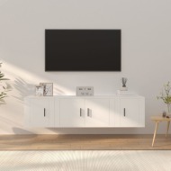 vidaXL 3-dielna súprava TV skriniek biela spracované drevo - cena, porovnanie