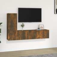 vidaXL 3-dielna súprava TV skriniek dymový dub spracované drevo - cena, porovnanie