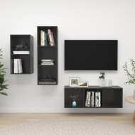 vidaXL 3-dielna súprava TV skriniek lesklá sivá drevotrieska - cena, porovnanie