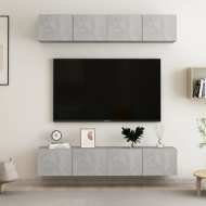 vidaXL 4-dielna súprava TV skriniek betónová sivá 80x30x30 cm drevotrieska - cena, porovnanie