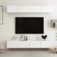 vidaXL 4-dielna súprava TV skriniek biela 100x30x30 cm drevotrieska - cena, porovnanie