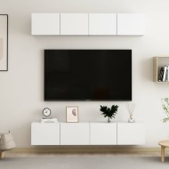 vidaXL 4-dielna súprava TV skriniek biela 80x30x30 cm drevotrieska - cena, porovnanie