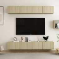 vidaXL 4-dielna súprava TV skriniek dub sonoma 100x30x30 cm drevotrieska - cena, porovnanie