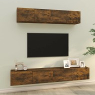 vidaXL 4-dielna súprava TV skriniek dymový dub spracované drevo - cena, porovnanie