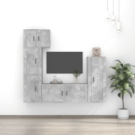 vidaXL 5-dielna súprava TV skriniek betónová sivá spracované drevo - cena, porovnanie