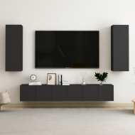 vidaXL 5-dielna súprava TV skriniek čierna drevotrieska - cena, porovnanie